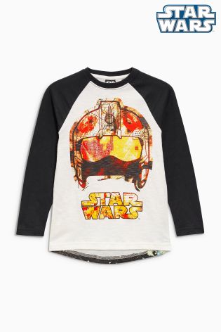 Ecru Star Wars Long Sleeve T-Shirt (3-14yrs)